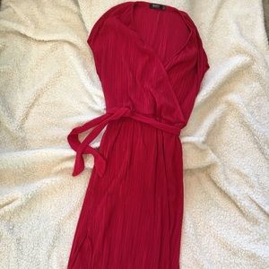 Bershka red midi dress